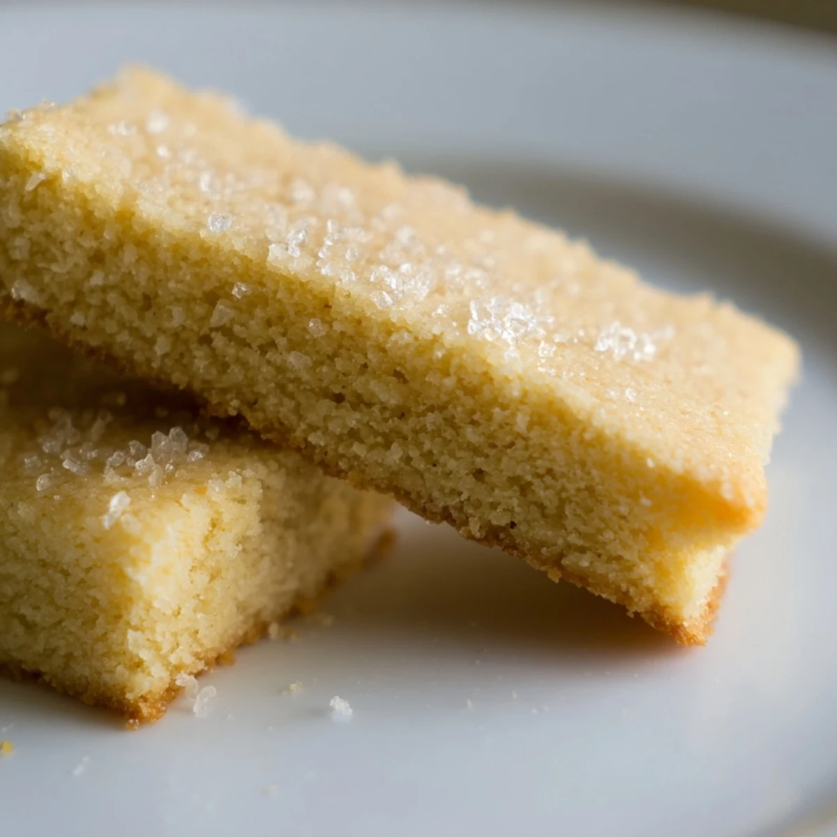 Golden-brown Classic Shortbread Cookies, buttery and crisp, perfect for a cozy afternoon snack, ready to enjoy.