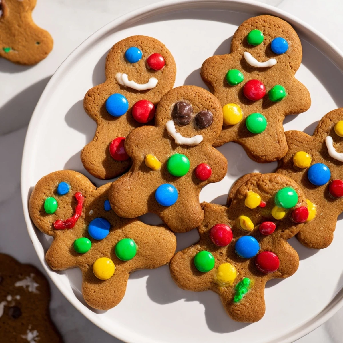 A festive DIY Gingerbread People decorating board: colorful icings, candies, ready for holiday fun.