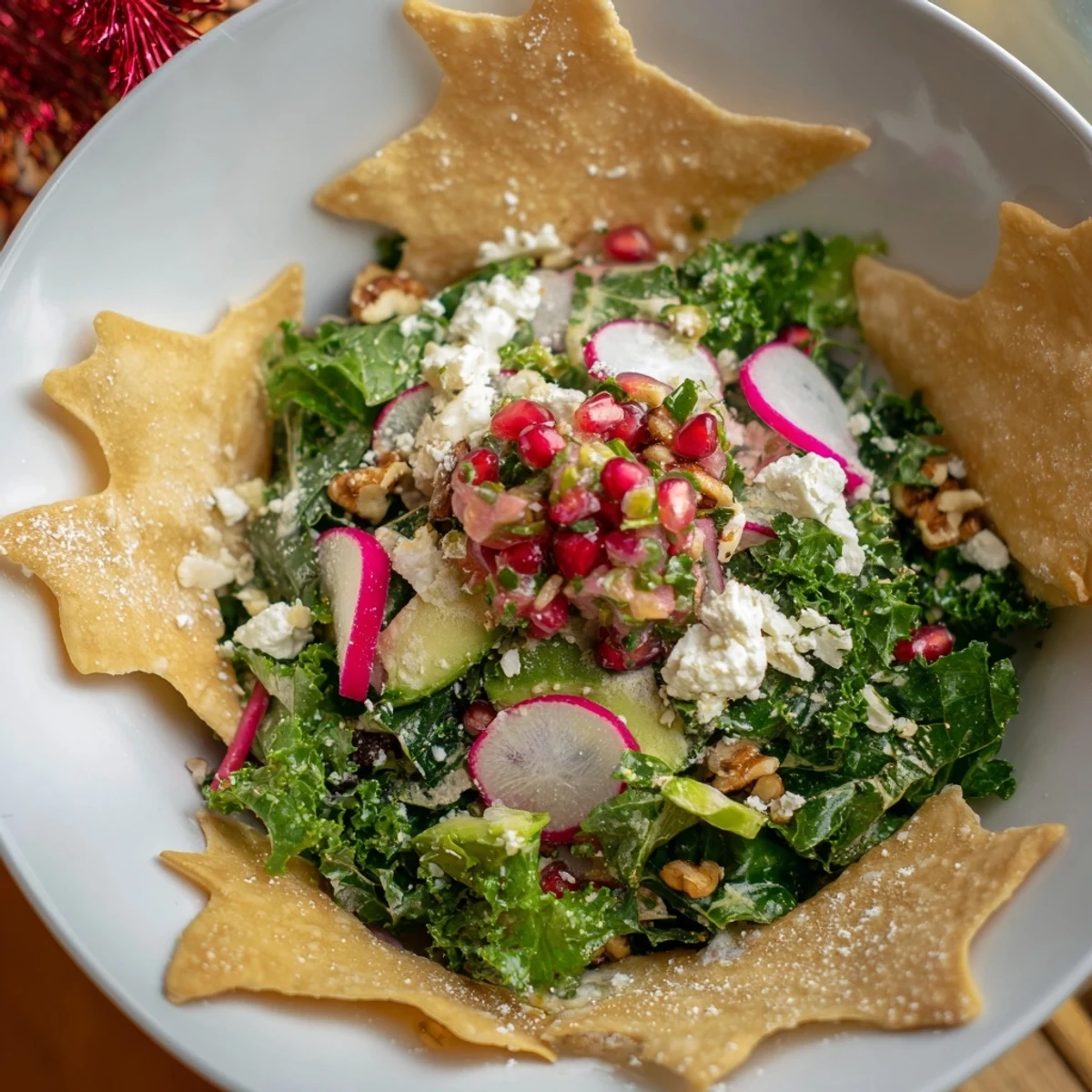 Imagine the textures – a Winter Salad with crisp tortilla snowflakes and a bright, flavorful salsa with fresh ingredients.