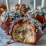 Graduation cake pops in school colors with gold sprinkles, a festive treat perfect for celebrating academic achievements with sweet style.