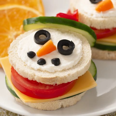 Snowman Sandwich Stack