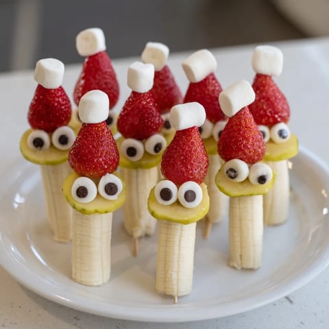 Banana Strawberry Santa Treats