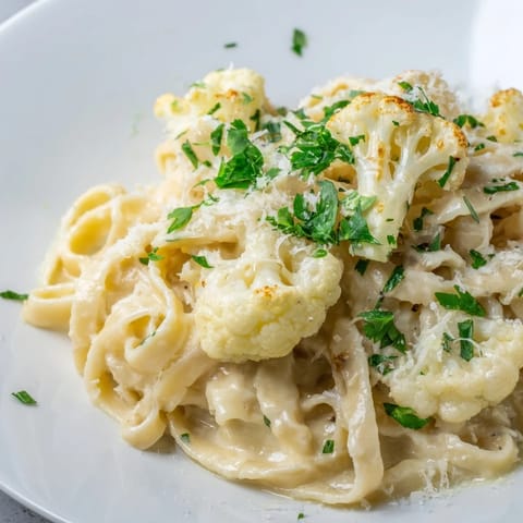 Roasted Cauliflower Alfredo