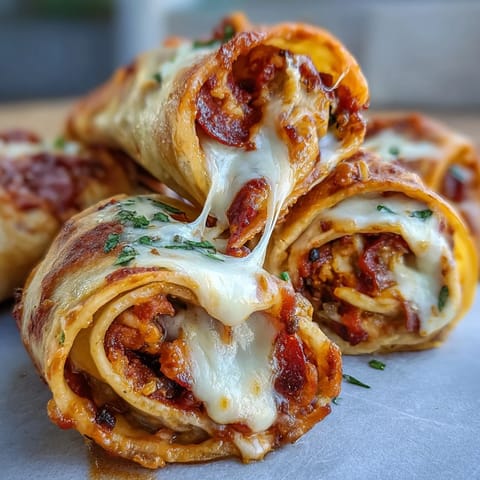 Golden Tortilla Pizza Rolls with bubbly cheese pull and colorful bell peppers, perfect for party appetizers or game day.