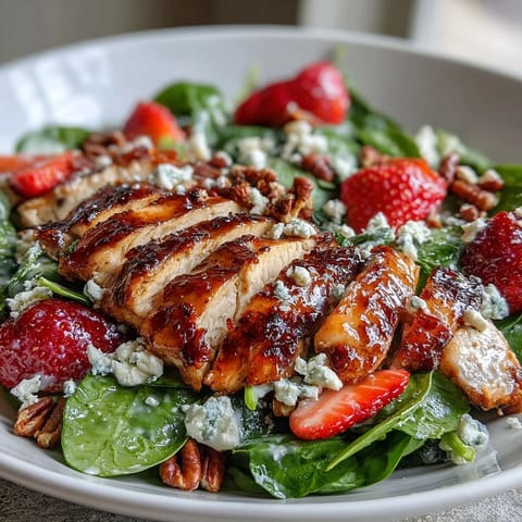 Grilled Chicken Strawberry Spinach