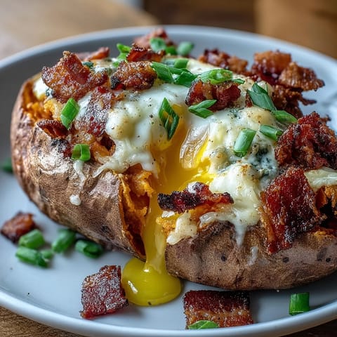 Breakfast Sweet Potatoes Filled