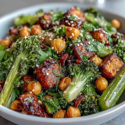 Crunchy celery peanut salad with soy ginger dressing in a white bowl, garnished with sesame seeds and fresh cilantro.  