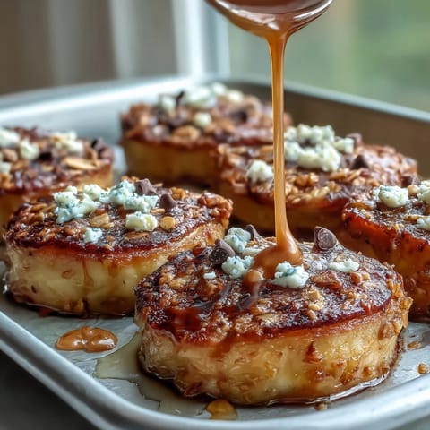 Juicy apple slices topped with a luscious peanut butter drizzle and hearty granola—perfect for quick snacking.