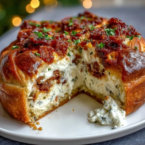 Savory Italian Easter pie with ricotta and salami, golden crust filled with creamy cheese and cured meat.