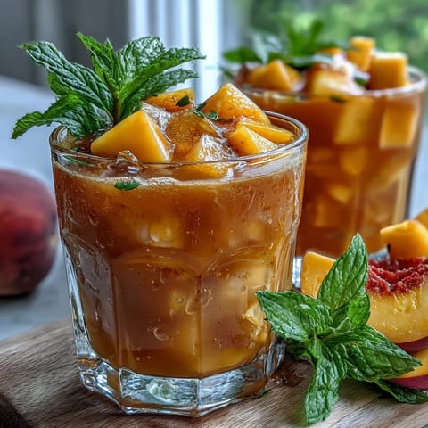 Mango Peach Iced Tea Mint