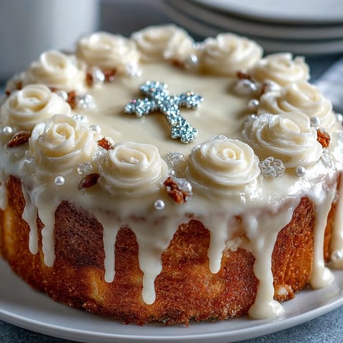 First Communion Cake White