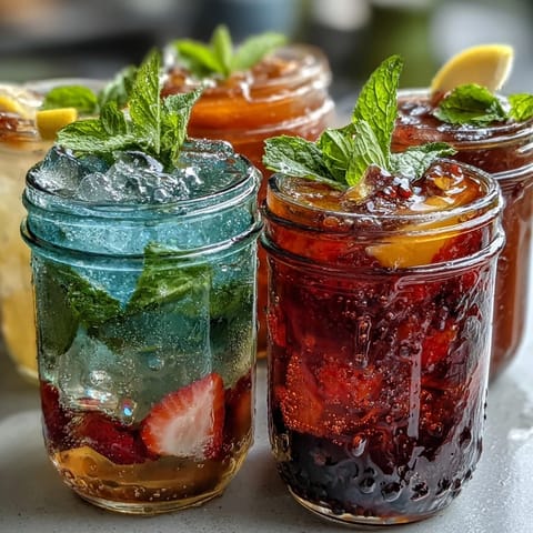 Vibrant DIY lemonade bar with classic lemonade and colorful fruit syrups, perfect for a graduation party, offering guests a refreshing, customizable drink experience.