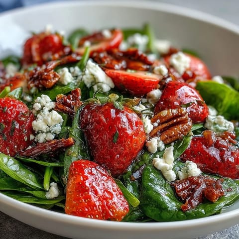 Spring Strawberry Spinach Salad