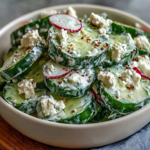 Cucumber Salad with Cream Cheese