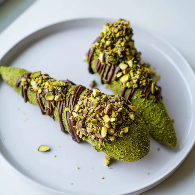 A close-up view of beautifully decorated Matcha Pistachio Christmas Tree Energy Bites, perfect for sharing.