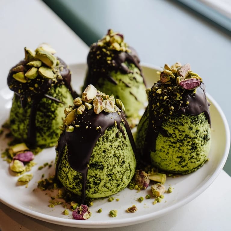 Homemade Matcha Pistachio Christmas Tree Energy Bites sprinkled with holiday cheer -- a delicious snack.