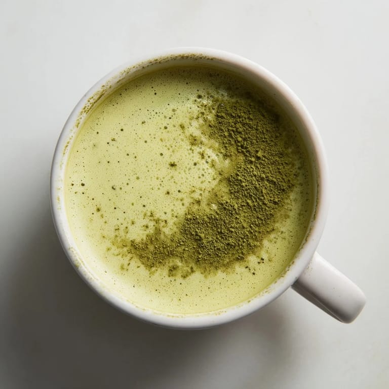Enjoy the warming flavors of this beautiful Coconut Ginger Matcha Winter Immunity Latte, perfect for a cold day.