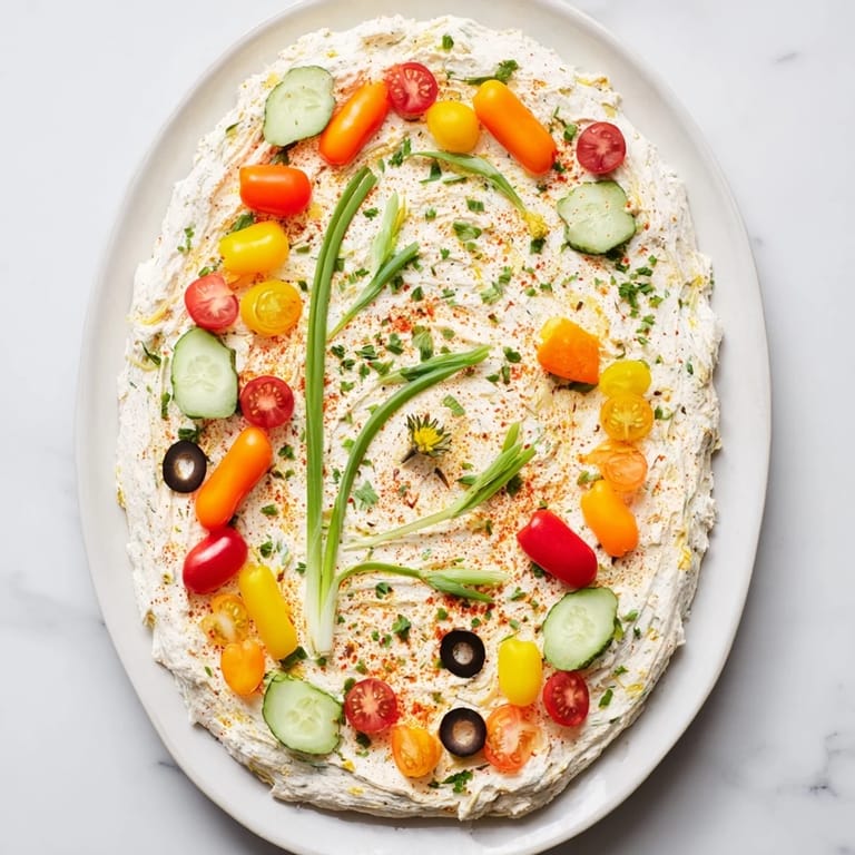A colorful Christmas Lights Appetizer Spread, served with crackers and fresh veggies, ready for guests.