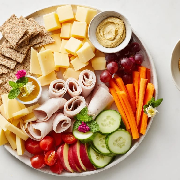 A delicious Gallop & Graze Horse Charcuterie board, ready for grazing, with pretzel jumps and treats visible.