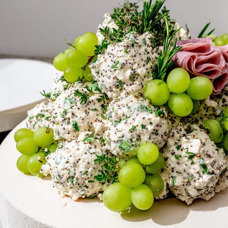 Close up view of the festive Mistletoe Kissing Ball, perfect for any holiday appetizer buffet.