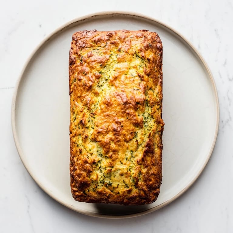 A rustic Mediterranean-style broccoli and feta loaf served beside a bowl of tomato soup, ready for a comforting light lunch.