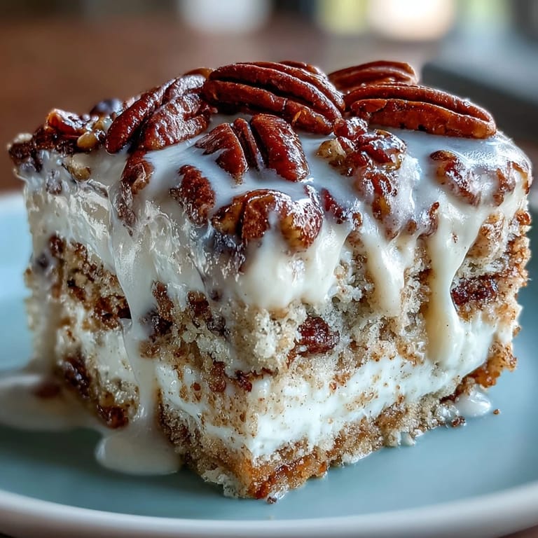 Decadent Butter Pecan Tres Leches Cake featuring tender crumb soaked in milk and crunchy pecan topping.