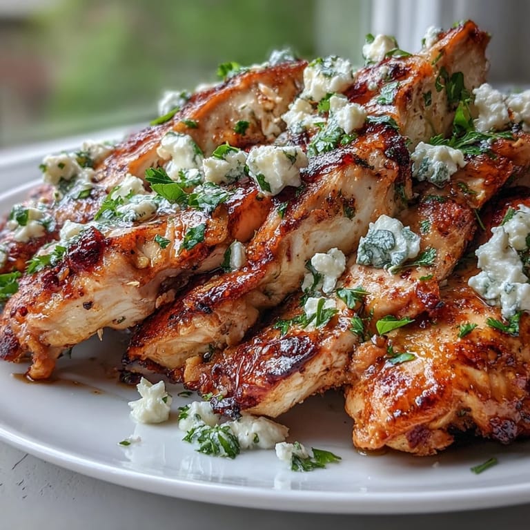 Delicious Greek Chicken with Lemon and Feta served over rice with a side Greek salad.