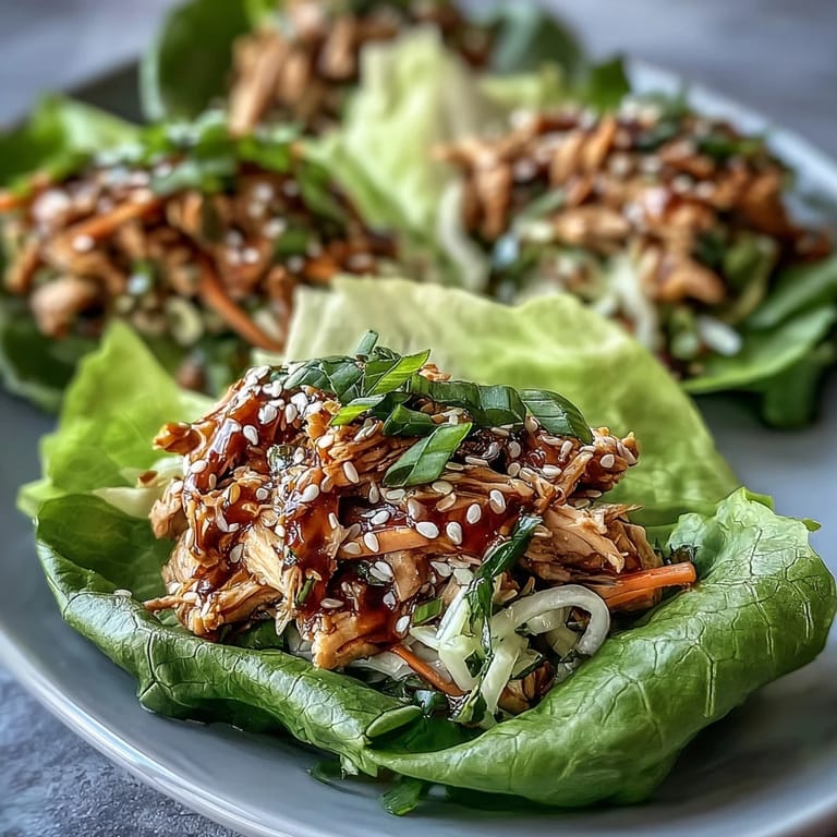 Freshly assembled Potsticker Noodle Lettuce Cups served on a platter with herbs and lime wedges, perfect for a healthy Asian-inspired dinner.