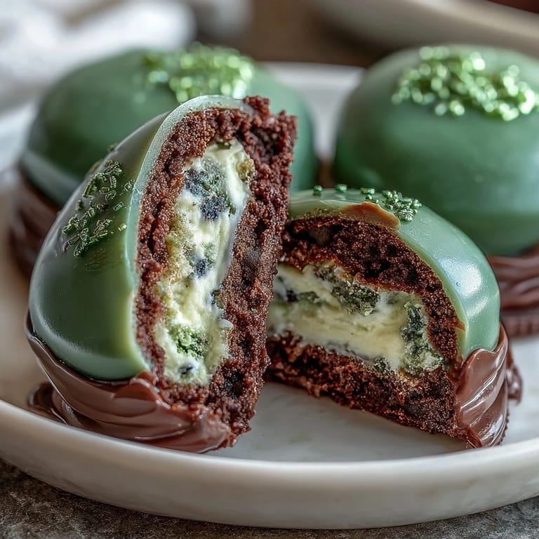 Creamy, chocolate-filled Oreo truffle balls dipped in vibrant green candy melts for a lucky St. Patrick's Day treat.  
