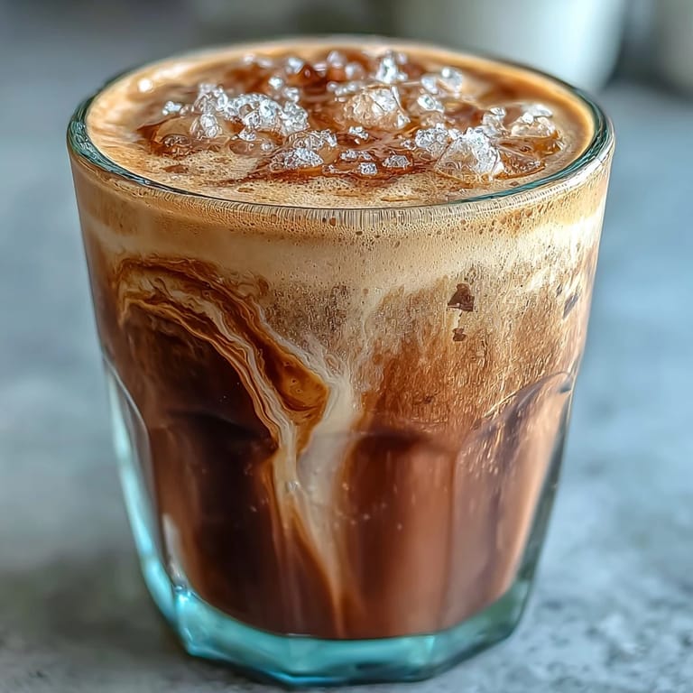 Frothy iced brown sugar oat milk shaken espresso, a rich coffeehouse drink.