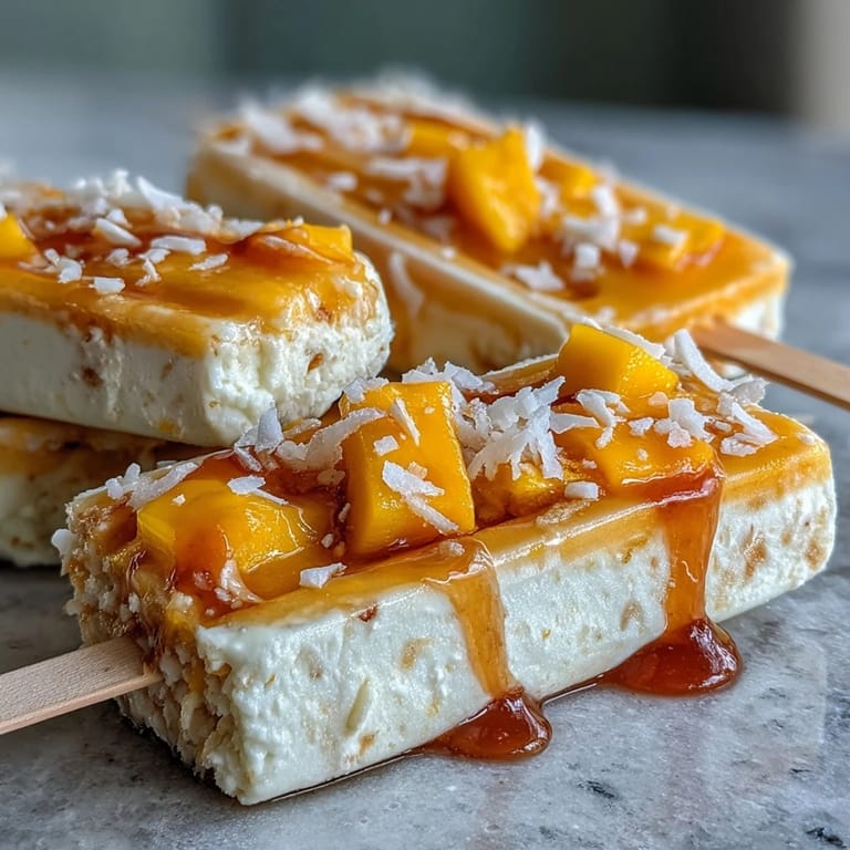Savor bright, refreshing vegan mango coconut popsicles bursting with sunshine flavor.