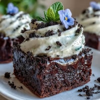 Whimsical Mother's Day Flower Pot Brownies resemble a mini garden with rich chocolate.